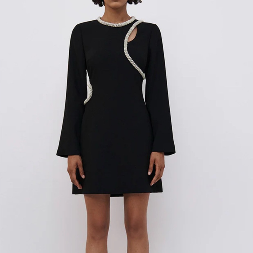 NWT SIMKHAI Katharine Diamante Mini Dress, size 2